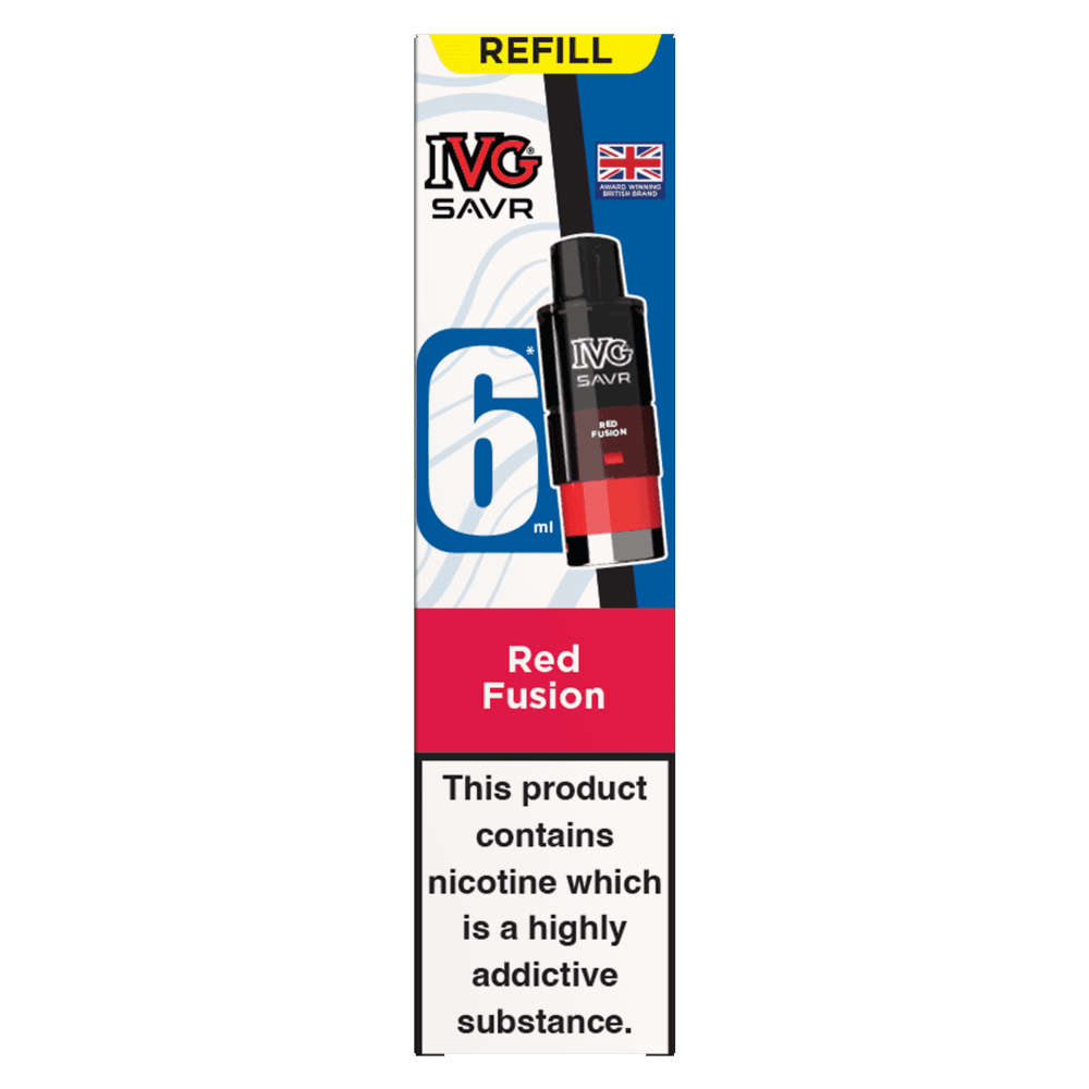 Red Fusion IVG SAVR 3000 Replacement Pods Box of 5