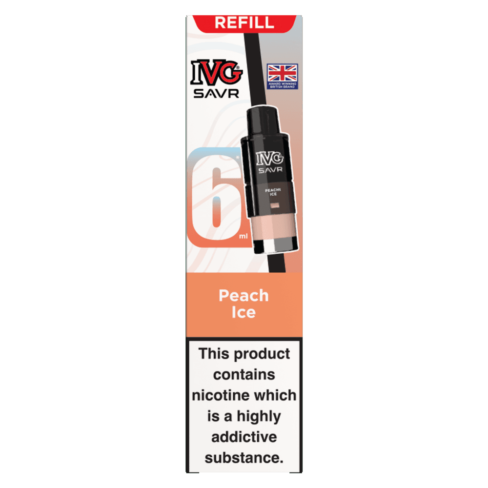 Peach Ice IVG SAVR 3000 Replacement Pods Box of 5