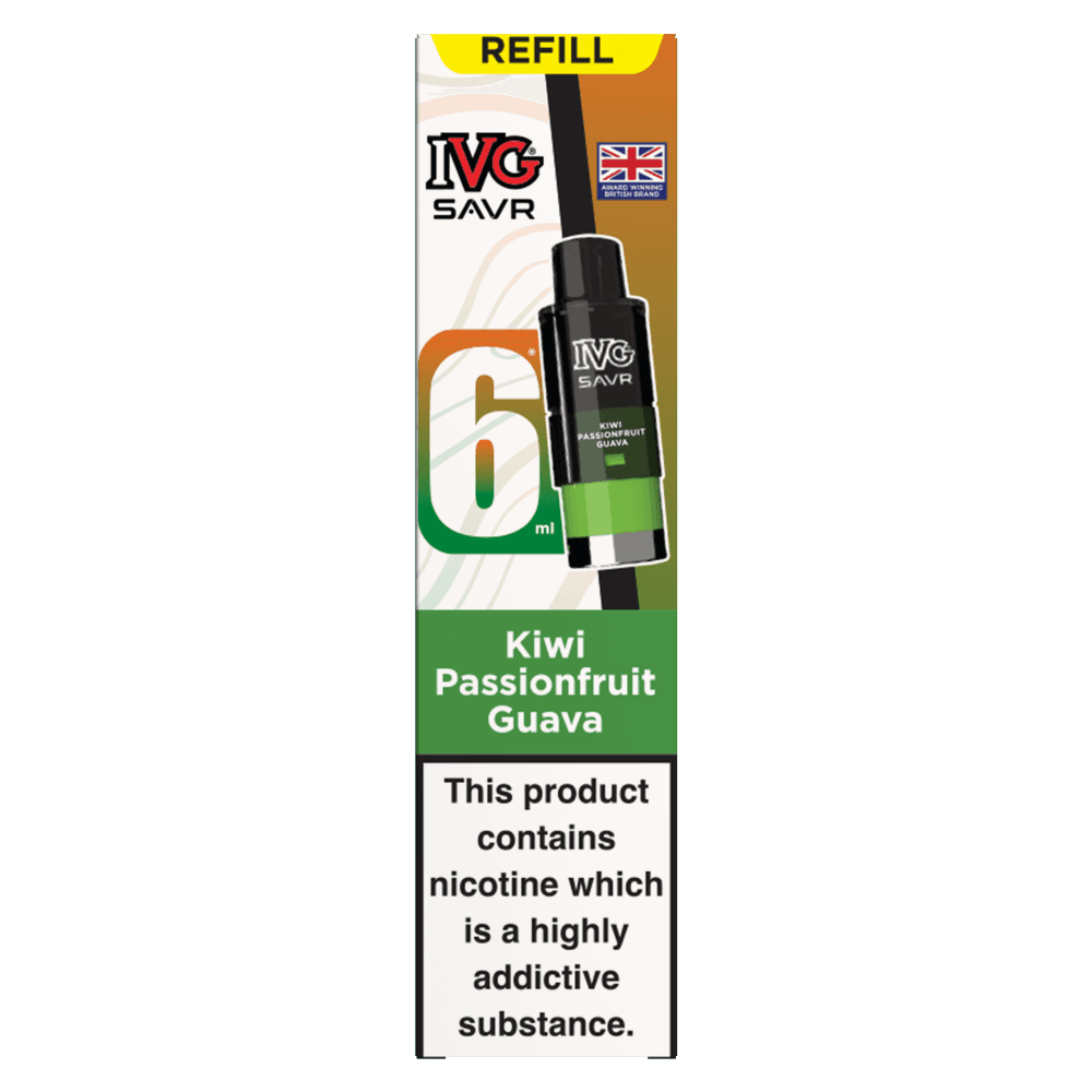 Kiwi Passionfruit Guava IVG SAVR 3000 Replacement Pods Box of 5
