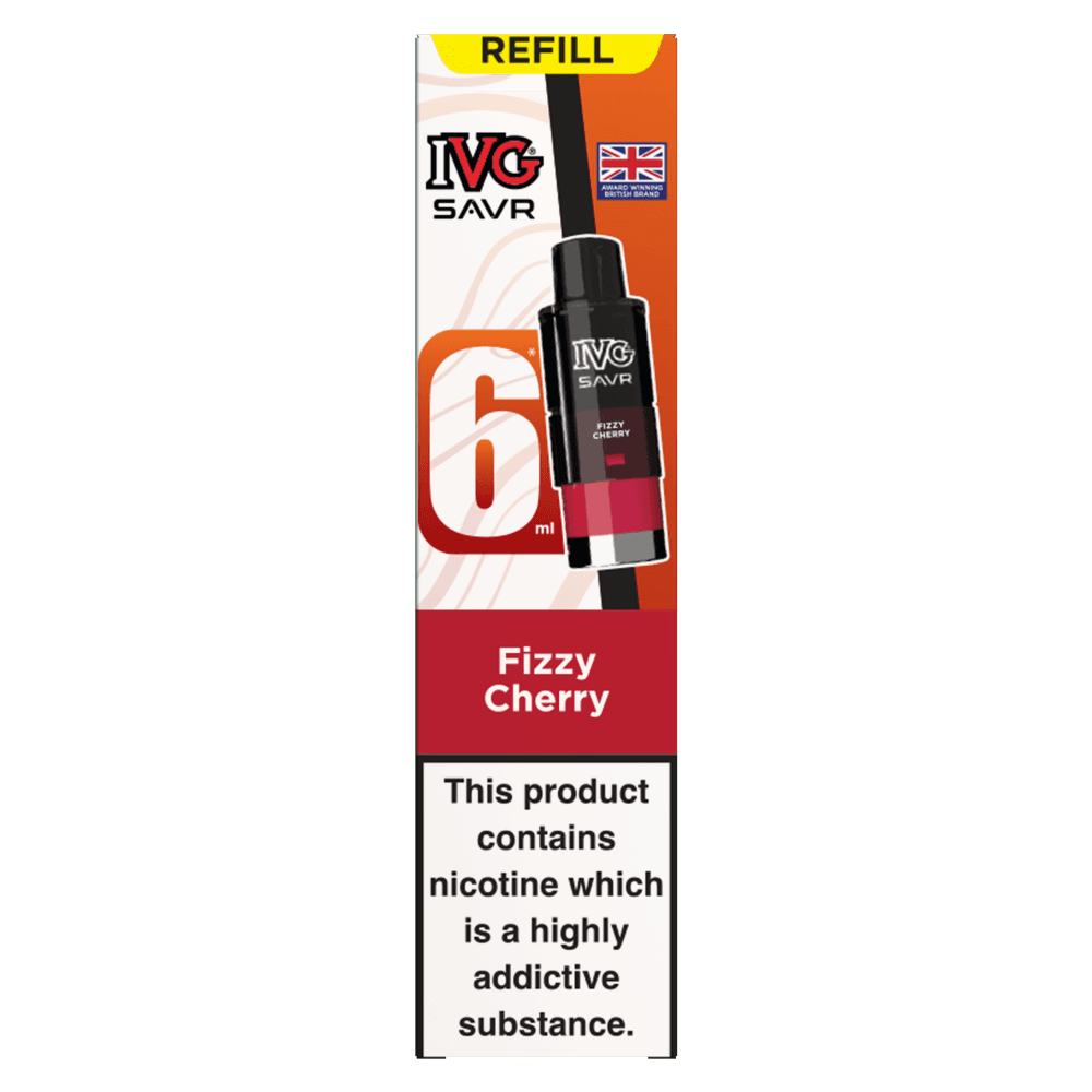 Fizzy Cherry IVG SAVR 3000 Replacement Pods Box of 5