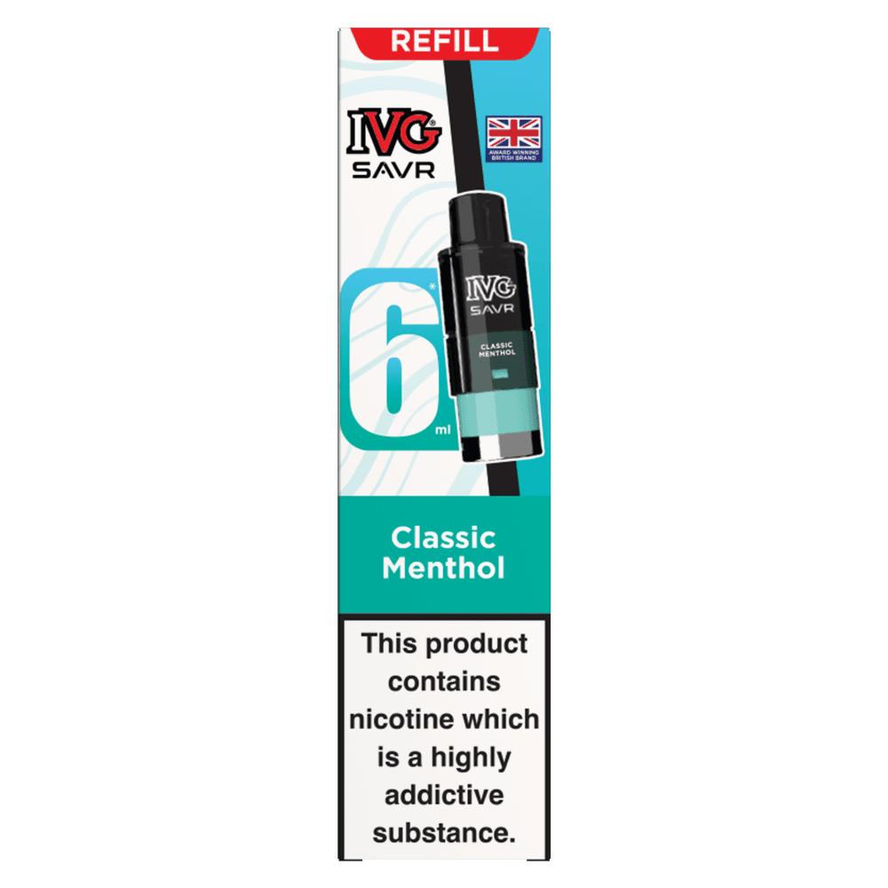 Classic Menthol IVG SAVR 3000 Replacement Pods Box of 5