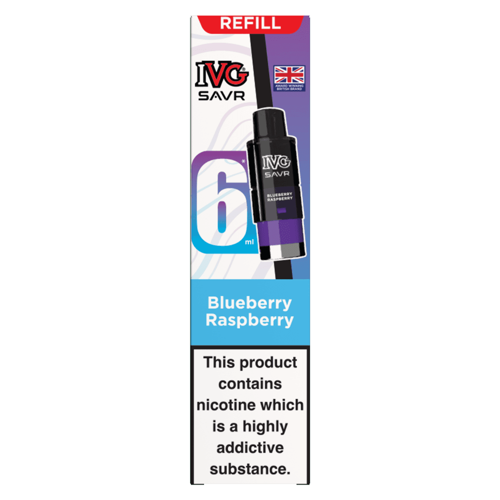 Blueberry Raspberry IVG SAVR 3000 Replacement Pods Box of 5