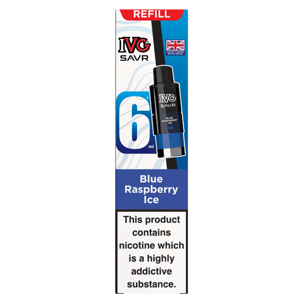 Blue Raspberry Ice IVG SAVR 3000 Replacement Pods Box of 5
