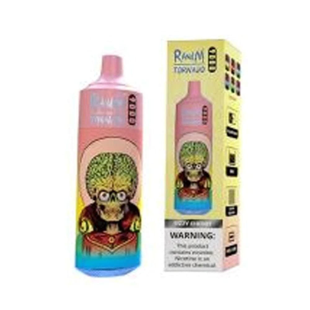 Fizzy Cherry 0mg(0%) R and M Tornado 9000 Disposable Vape Box of 10