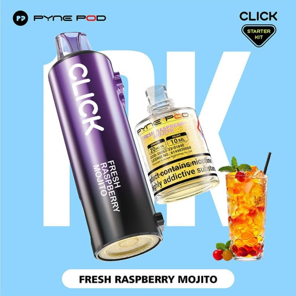 Fresh Raspberry Mojito Pyne Pod Click 10k Replacement Pods Box of 5