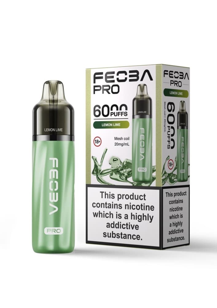 Lemon Lime Feoba Pro 6000+ Prefilled Pod Vape Box of 5