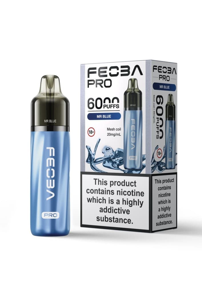 Mr Blue Feoba Pro 6000+ Prefilled Pod Vape Box of 5