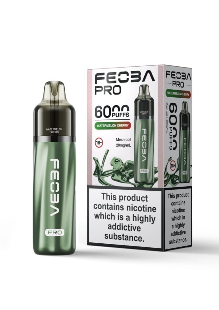 Watermelon Cherry Feoba Pro 6000+ Prefilled Pod Vape Box of 5