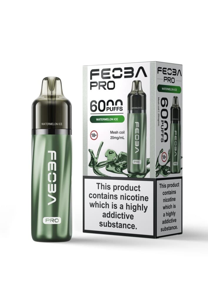 Watermelon On Ice Feoba Pro 6000+ Prefilled Pod Vape Box of 5