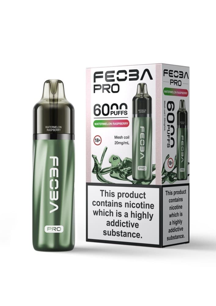 Watermeon Raspberry Feoba Pro 6000+ Prefilled Pod Vape Box of 5