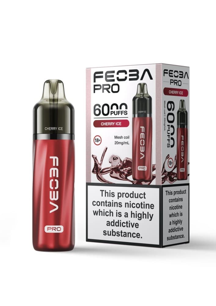 Cherry Ice Feoba Pro 6000+ Prefilled Pod Vape Box of 5