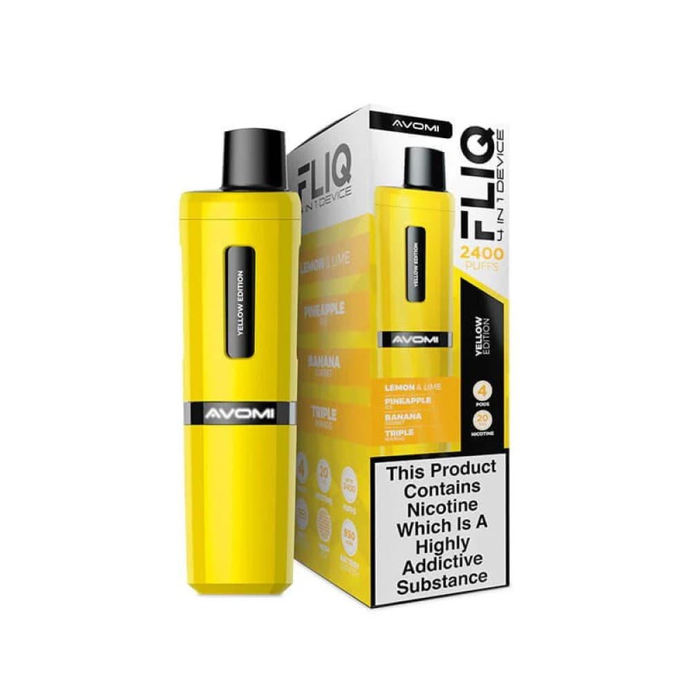Yellow 4 in 1 Edition Avomi FLIQ 4-in-1 Pod Kit | 2400 Puffs