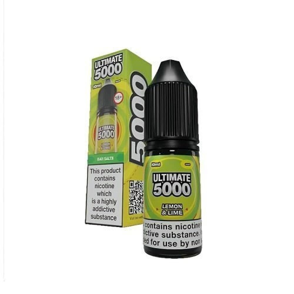 Lemon and Lime / 10mg Ultimate Bar 5000 Nic Salts 10ml E-Liquid - Box Of 10