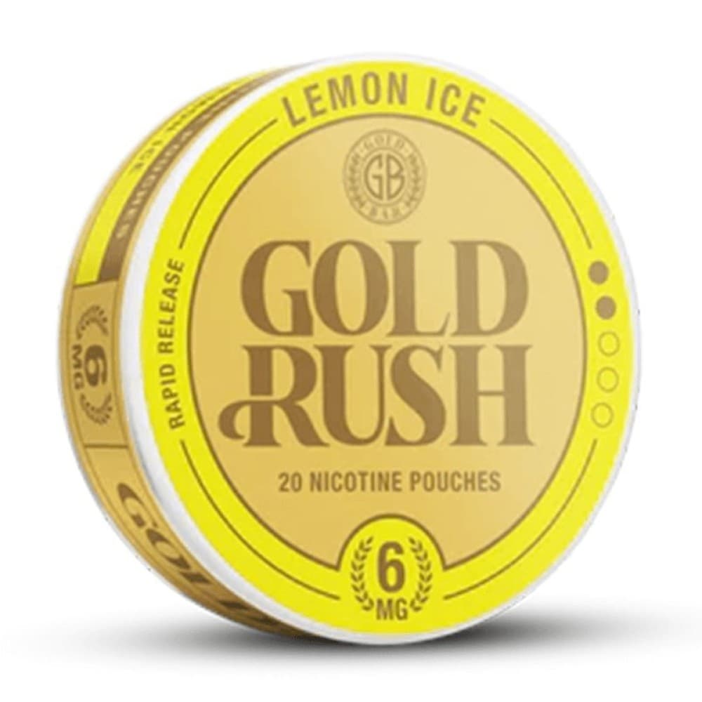 Lemon Ice / 12mg Gold Bar Gold Rush Nicotine Pouches Pack of 10