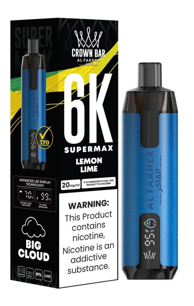 Lemon Lime Al Fakher Supermax 6000 Puffs Disposable Vape Pod Kit