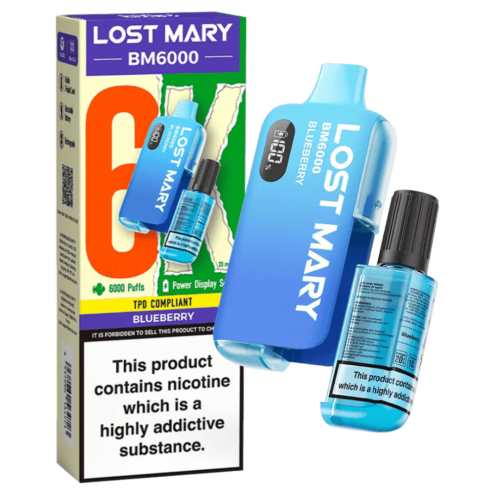 Blueberry Lost Mary BM6000 Prefilled Pod Vape Kit (Box of 5)