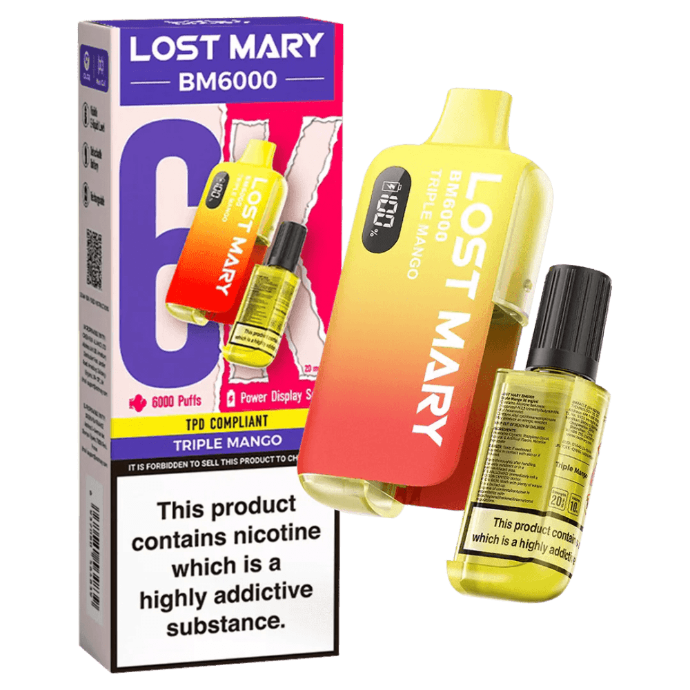 Triple Mango Lost Mary BM6000 Prefilled Pod Vape Kit (Box of 5)