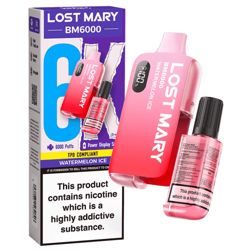 Watermelon Ice Lost Mary BM6000 Prefilled Pod Vape Kit (Box of 5)
