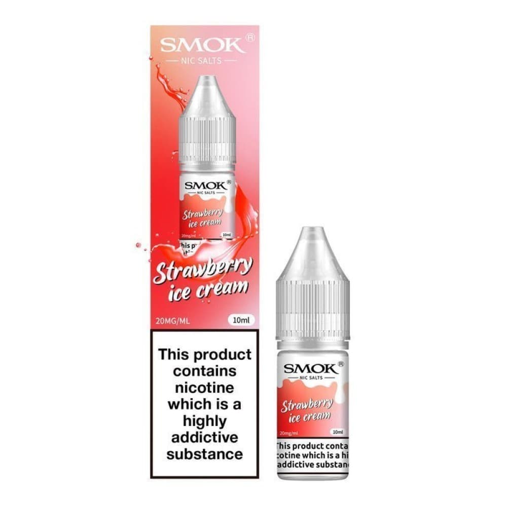 Strawberry Ice Cream / 10mg Smok Nic Salts 10ml E-liquids - Box of 10