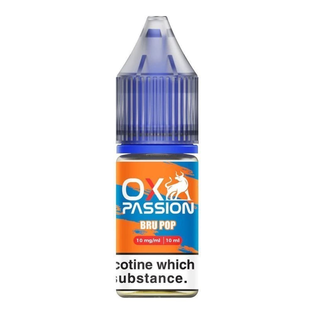 Bru Pop / 10mg Oxva OX Passion Nic Salt 10ml E-liquids - Box of 10