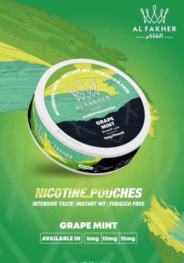 Grape Mint Al Fakher Nicotine Pouches - Pack of 5