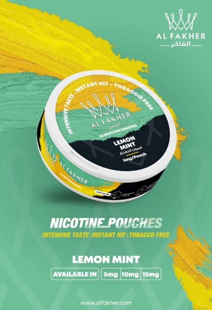 Lemon Mint Al Fakher Nicotine Pouches - Pack of 5