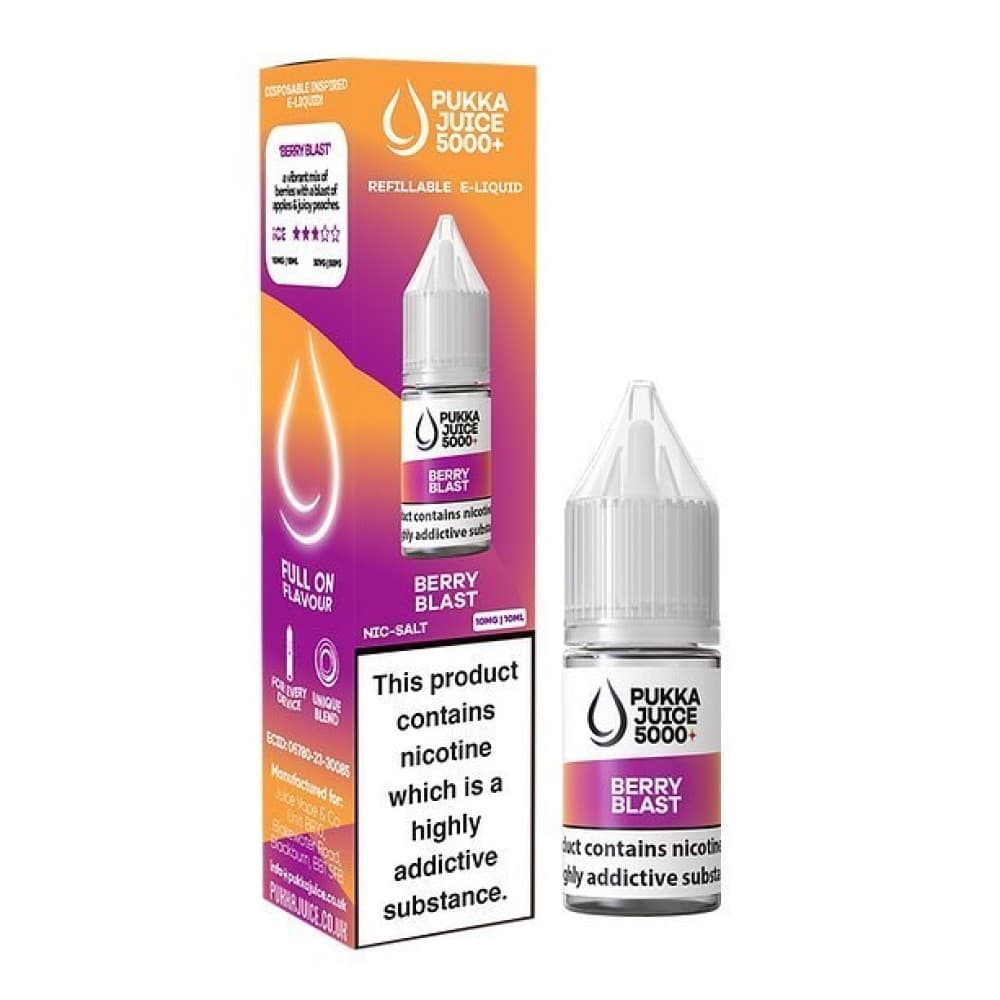 Berry Blast / 10mg Pukka Juice 5000+ Nic Salts 10ml - Box of 10