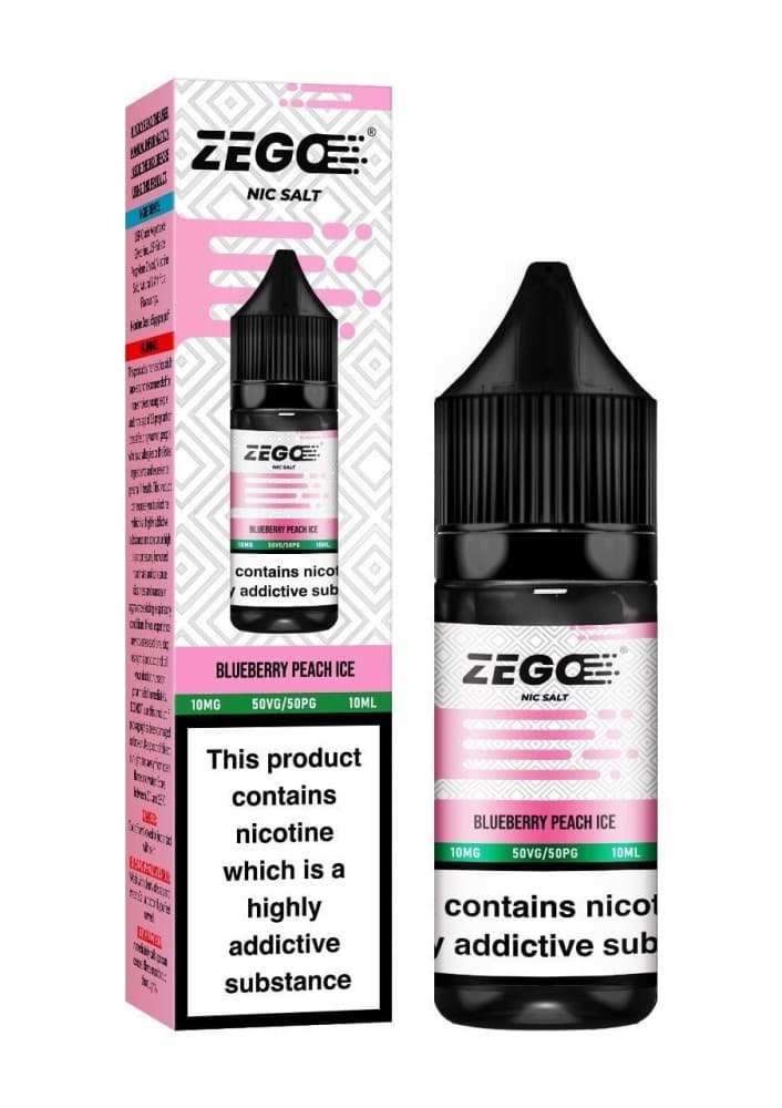 Blueberry Peach Ice / 10mg Zego Nic Salt 10ml E-Liquid - Box of 10