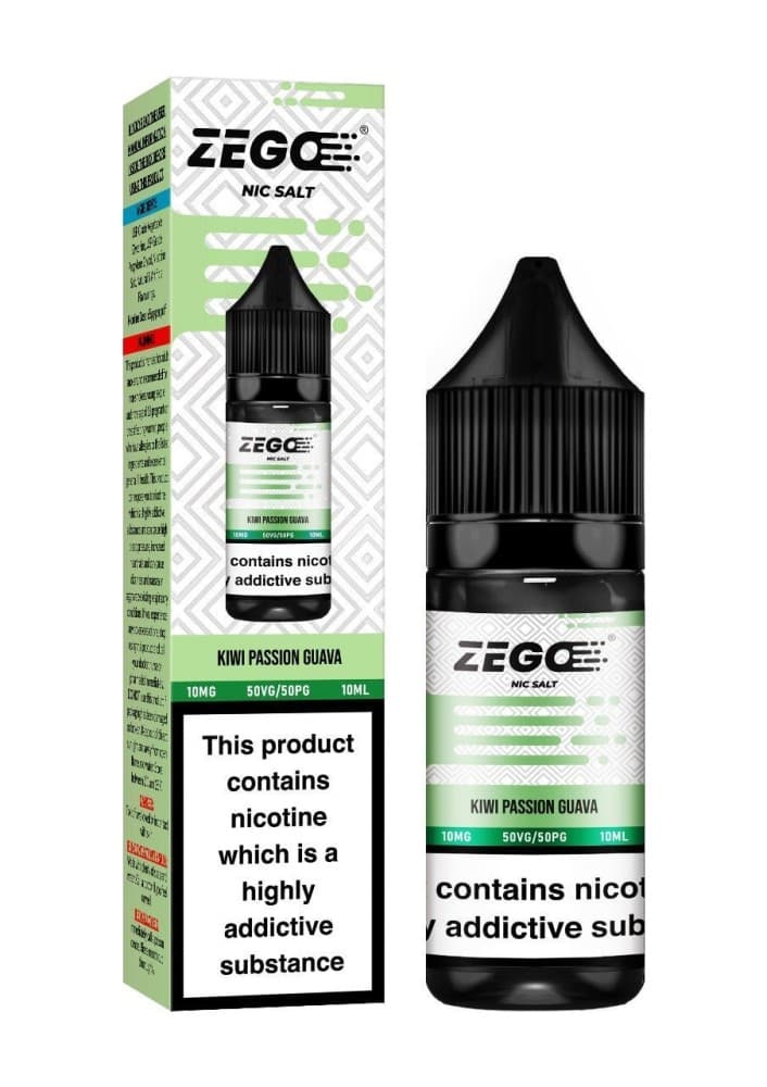Kiwi Passion Guava / 10mg Zego Nic Salt 10ml E-Liquid - Box of 10