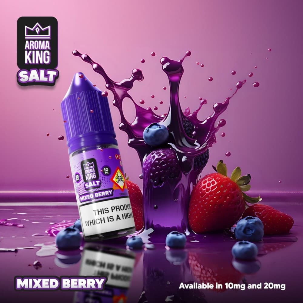 Mixed Berries / 10mg Aroma King Nic Salts 10ml E-liquids - Box of 10