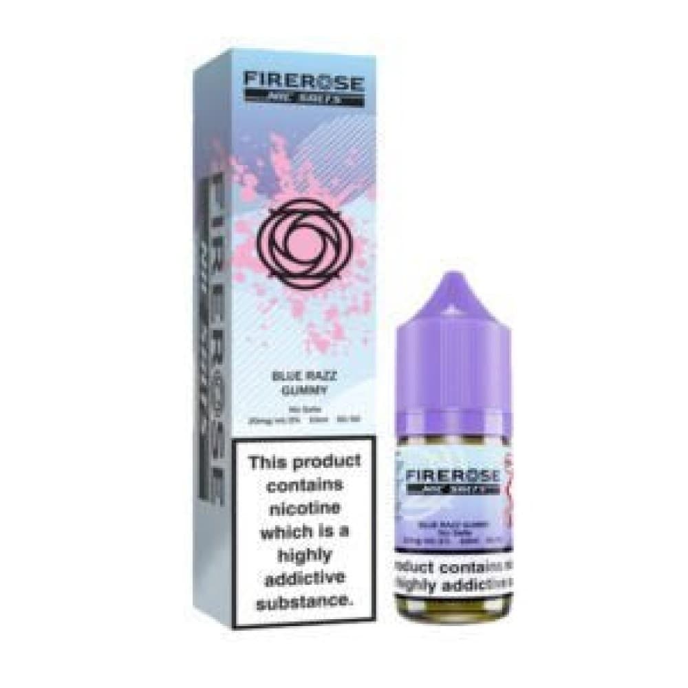 Blue Razz Gummy / 10mg Elux Firerose 5000 Nic Salt E-Liquid 10ml - Box of 10