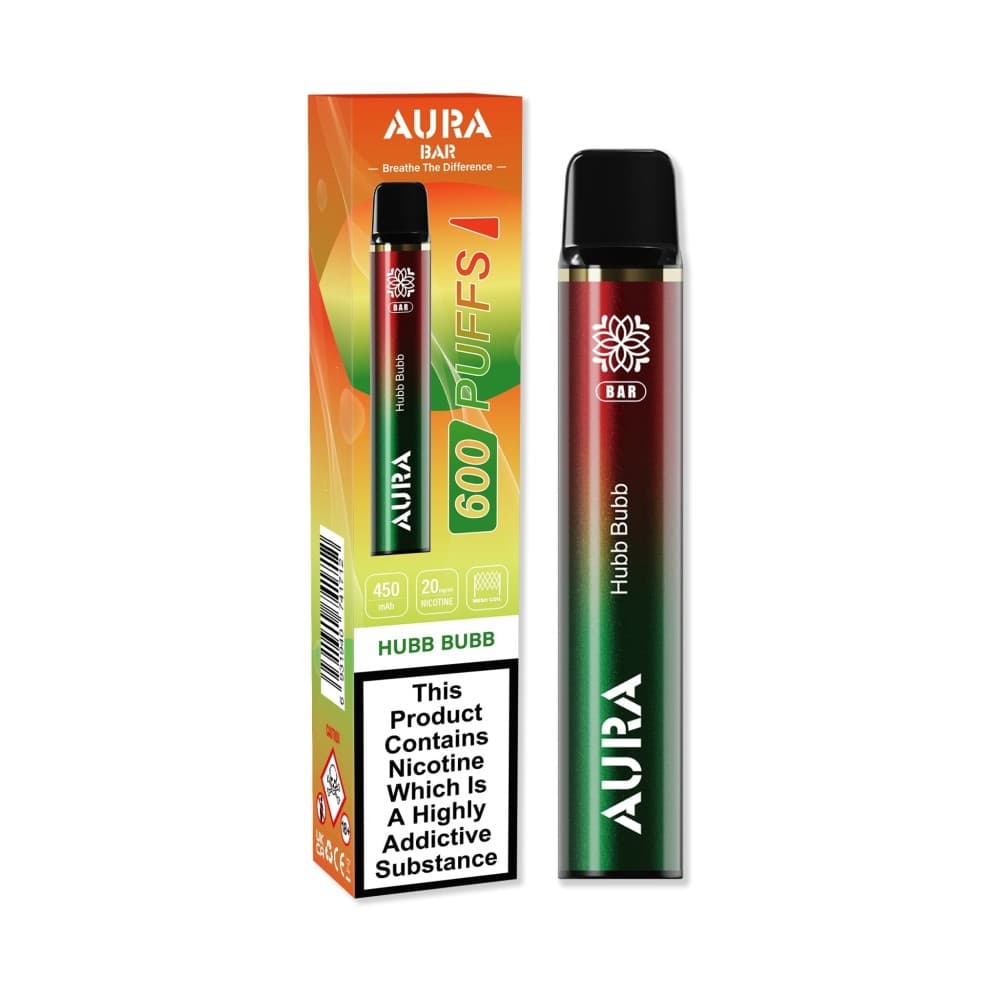Hubb Bubb Crystal Prime Aura Bar 600 Puffs Vape Pod Kit - Box of 10