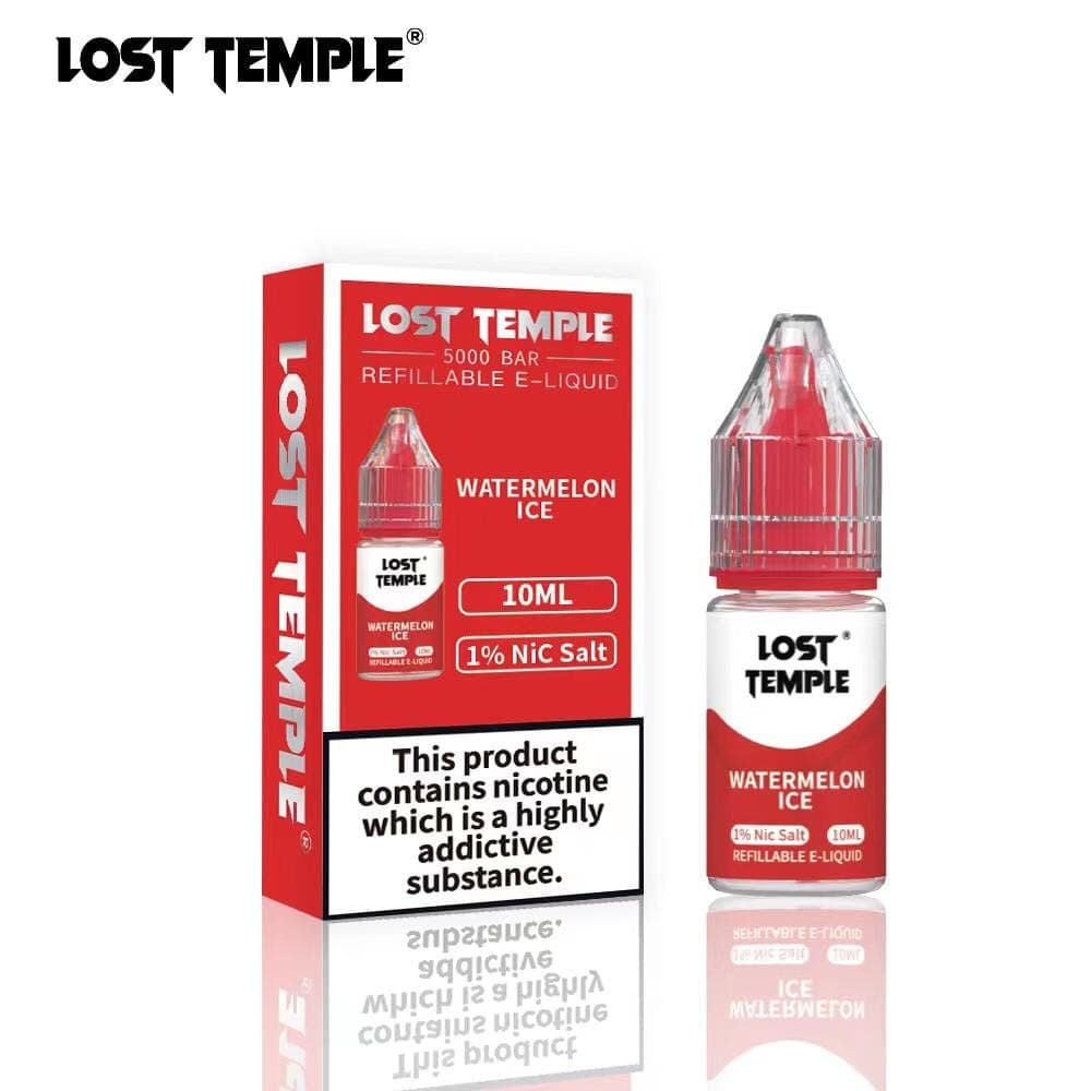Watermelon Ice / 10mg Lost Temple Nic Salts 10ml - Box of 10