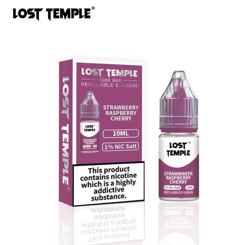 Strawberry Raspberry Cherry / 10mg Lost Temple Nic Salts 10ml - Box of 10