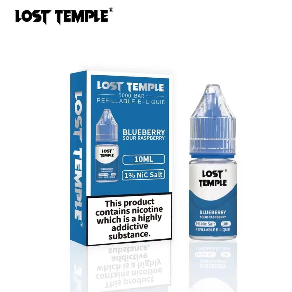 Blueberry Sour Raspberry / 10mg Lost Temple Nic Salts 10ml - Box of 10