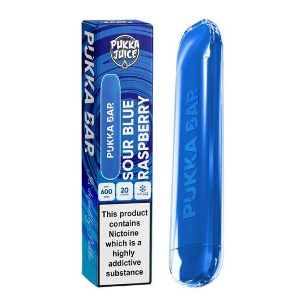 Sour Blue Raspberry Pukka Bar 600 Disposable Vape 20mg | Pukka Juice