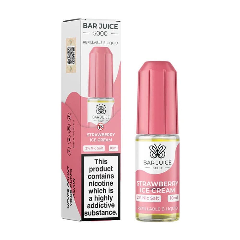 Strawberry Ice Cream / 10mg Bar Juice 5000 10ml Nic Salts E-liquid - Box of 10