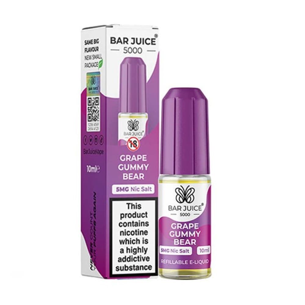 Grape Gummy Bear / 10mg Bar Juice 5000 10ml Nic Salts E-liquid - Box of 10