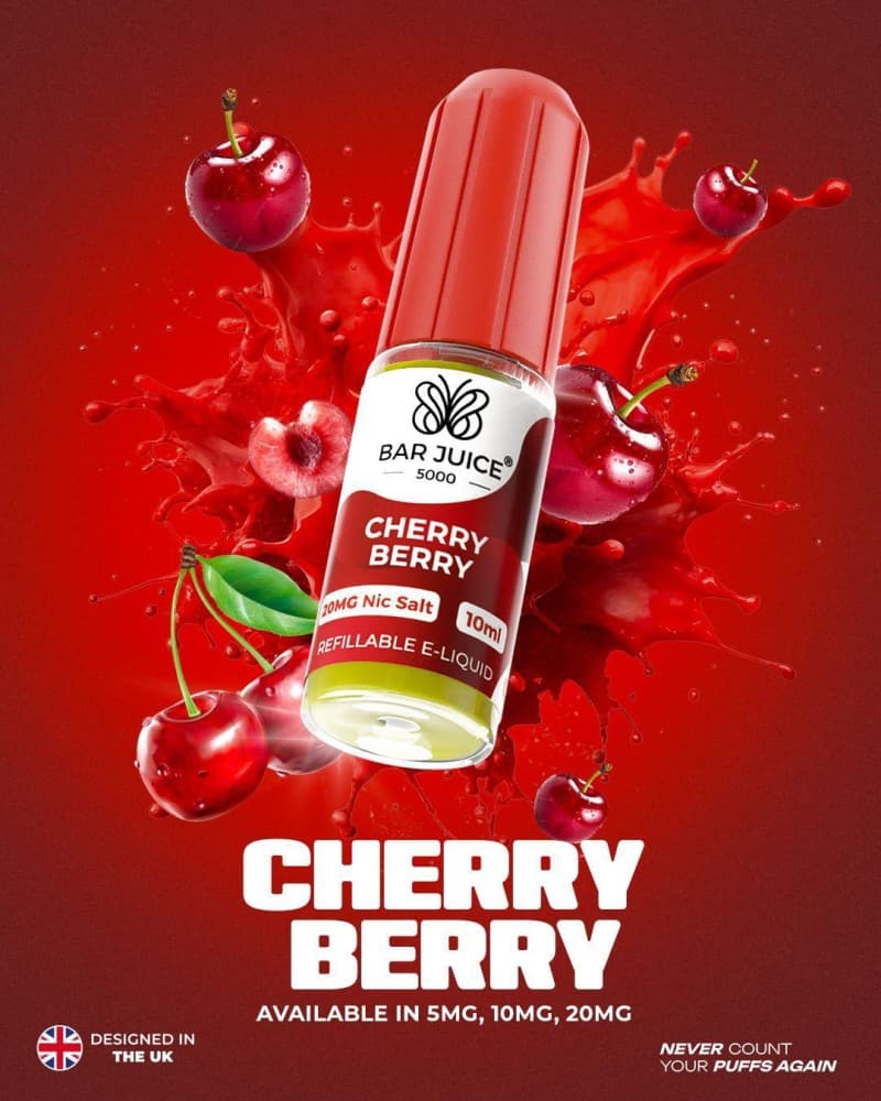 Cherry Berry *New* / 10mg Bar Juice 5000 10ml Nic Salts E-liquid - Box of 10