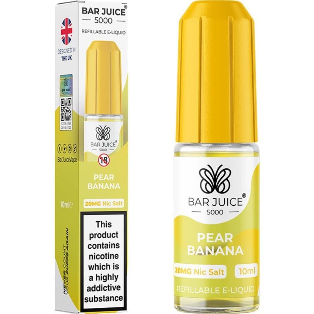 Pear Banana *New* / 10mg Bar Juice 5000 10ml Nic Salts E-liquid - Box of 10