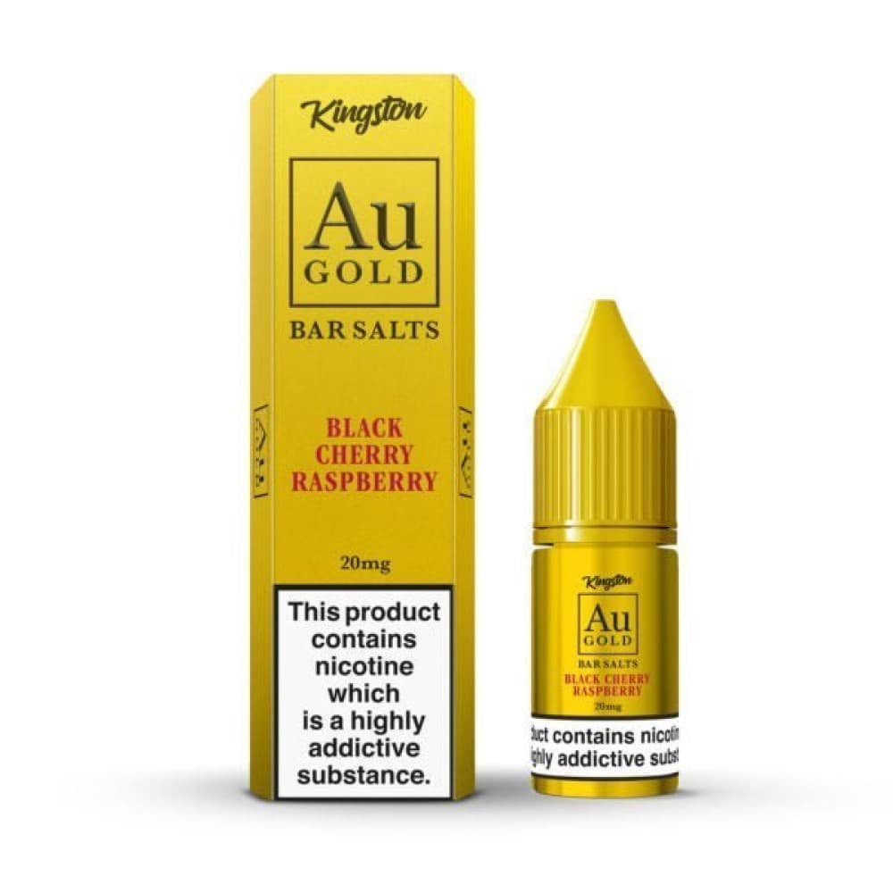 Black Cherry Raspberry / 10mg Kingston Au Gold Bar Salts 10ml E-liquids - Box of 10