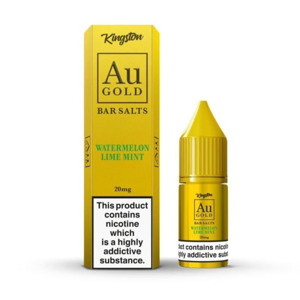 Watermelon Lemon Mint / 10mg Kingston Au Gold Bar Salts 10ml E-liquids - Box of 10