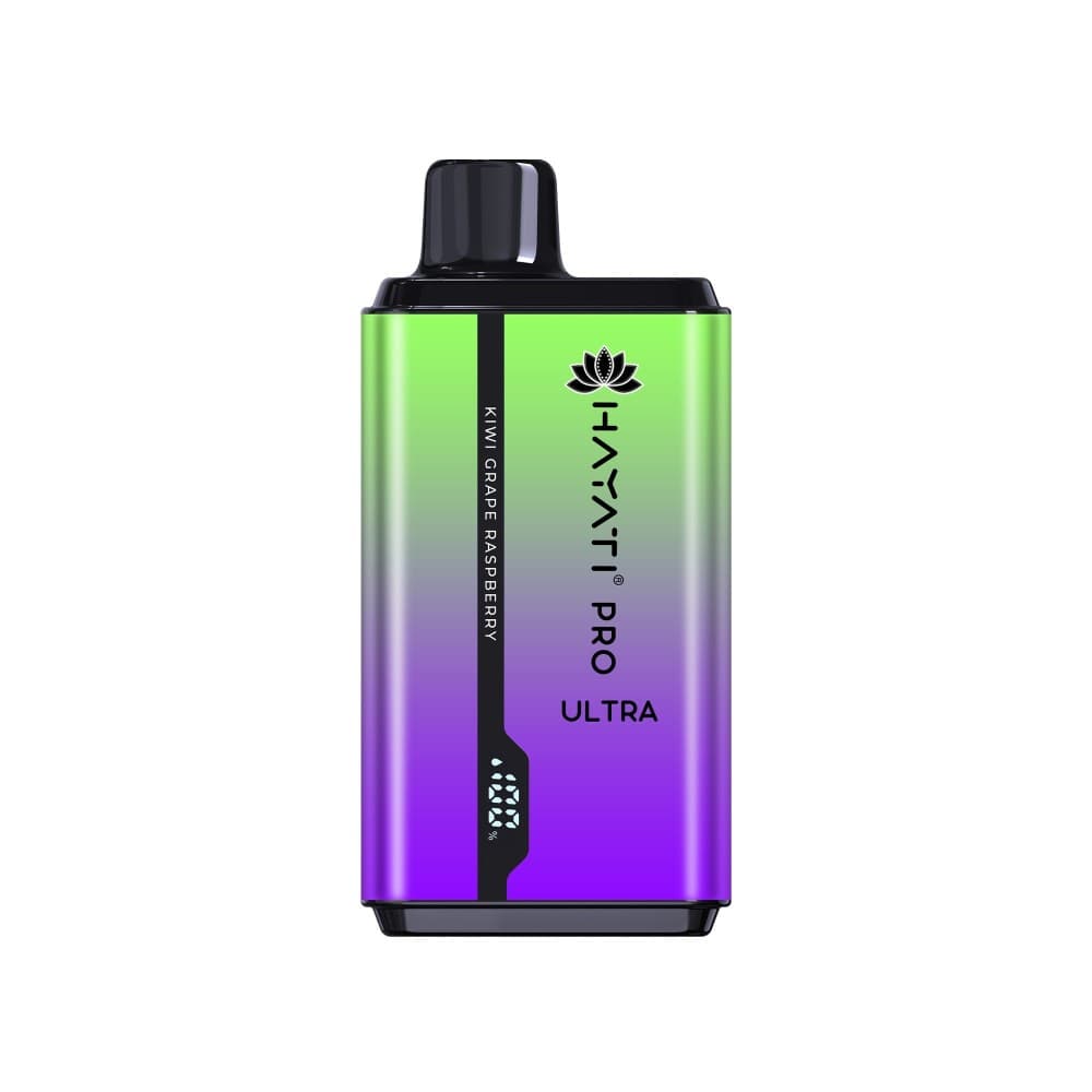Kiwi Grape Raspberry Hayati Pro Ultra 15000 Puffs Prefilled Vape Kit Box of 10