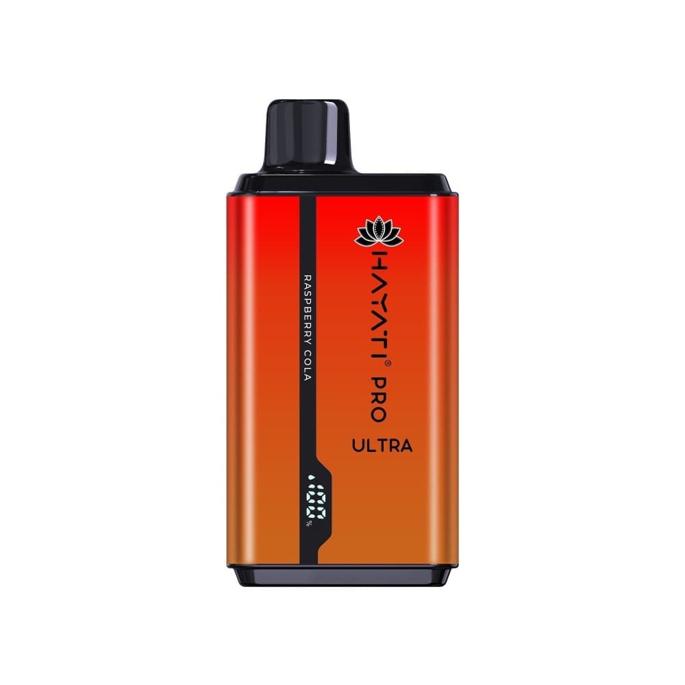 Raspberry Cola Hayati Pro Ultra 15000 Puffs Prefilled Vape Kit Box of 10