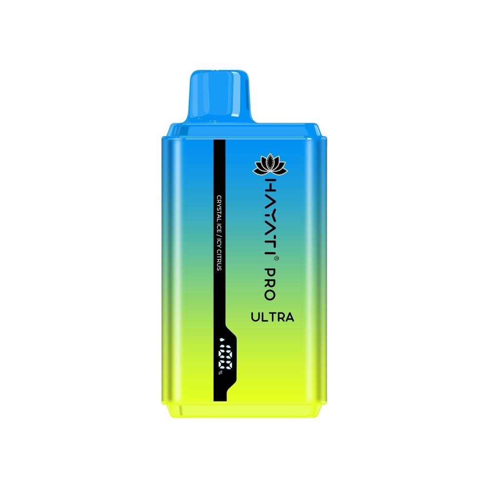 Crystal Ice/Icy Citrus Hayati Pro Ultra 15000 Puffs Prefilled Vape Kit Box of 10
