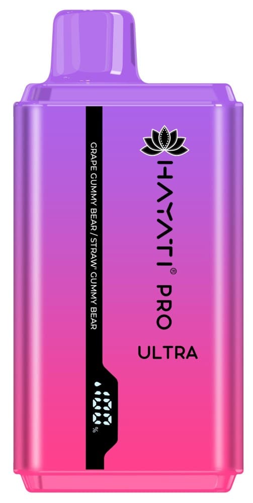 Grape Gummy Bear / Straw' Gummy Bear Hayati Pro Ultra 15000 Puffs Prefilled Vape Kit Box of 10
