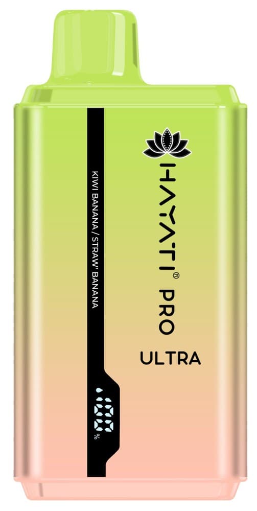 Kiwi Banana / Straw' Banana Hayati Pro Ultra 15000 Puffs Prefilled Vape Kit Box of 10