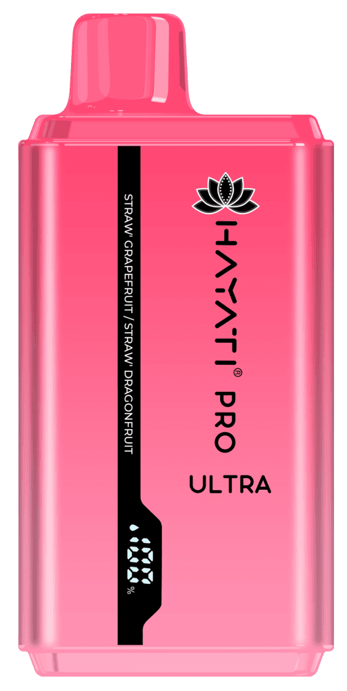 Straw' Grapefruit / Straw' Dragonfruit Hayati Pro Ultra 15000 Puffs Prefilled Vape Kit Box of 10