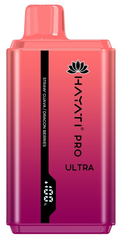Straw' Guava / Dragon Berries Hayati Pro Ultra 15000 Puffs Prefilled Vape Kit Box of 10