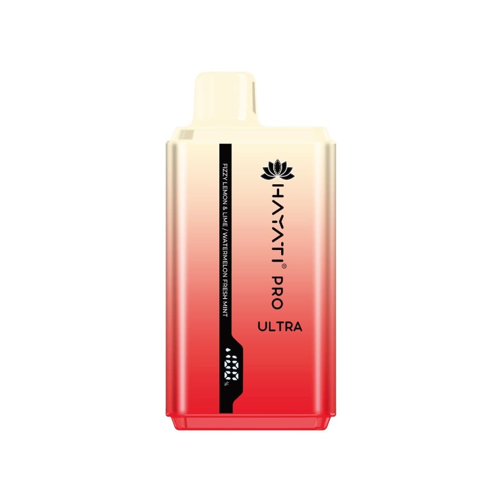 Fizzy Lemon Lime/Watermelon Fresh Mint Hayati Pro Ultra 15000 Puffs Prefilled Vape Kit Box of 10